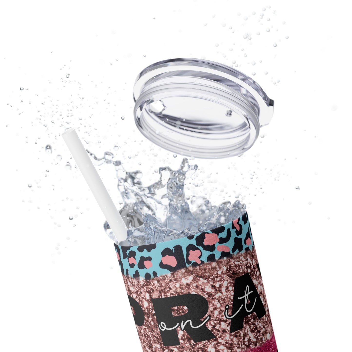 Pray Pray Pray Skinny Tumbler with Straw - 20oz, Perfect Gift for Party Lovers