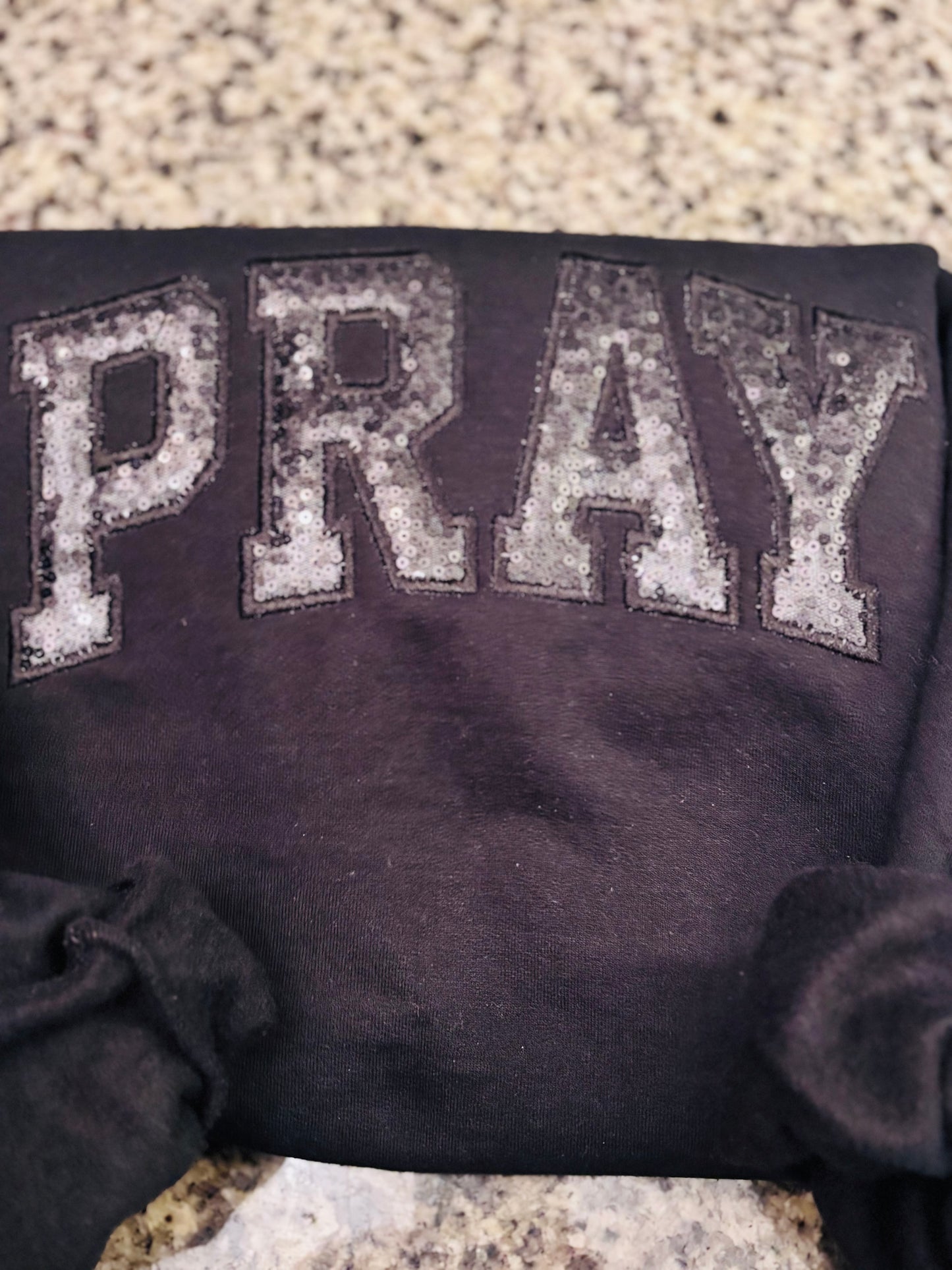 Sequin “PRAY” Cozy Sweatshirt