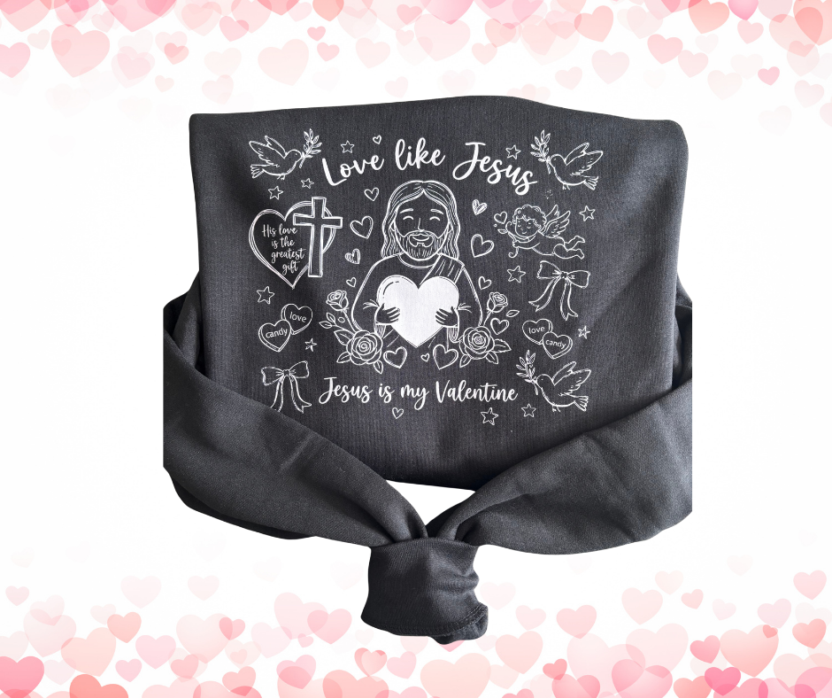 Love Like Jesus Light Pink Design – Valentine’s Day Apparel (Copy)