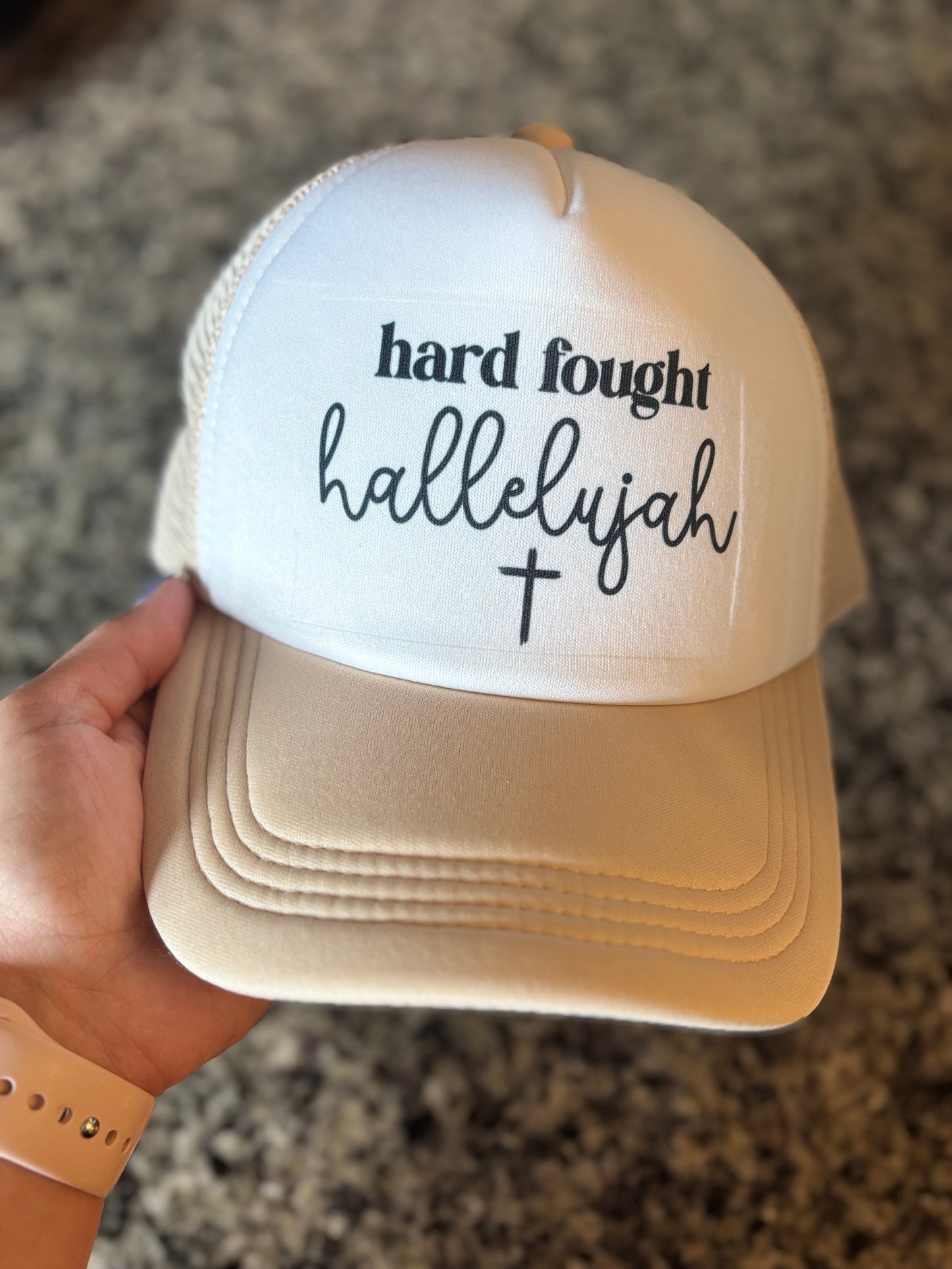 Hard Fought Hallelujah | Trucker hat | Gift for Her | Faith Inspired