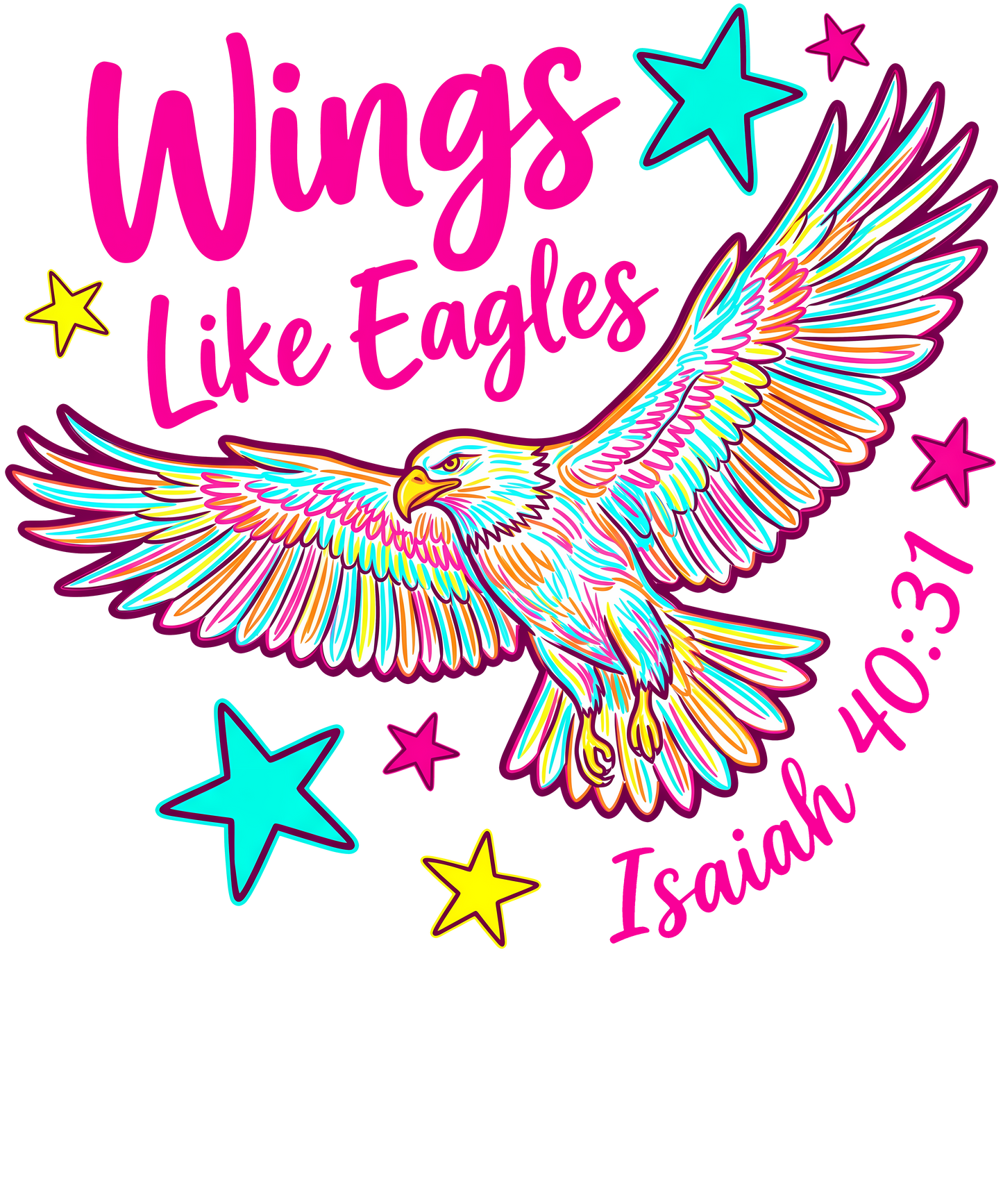 Rainbow Wings Like an Eagle