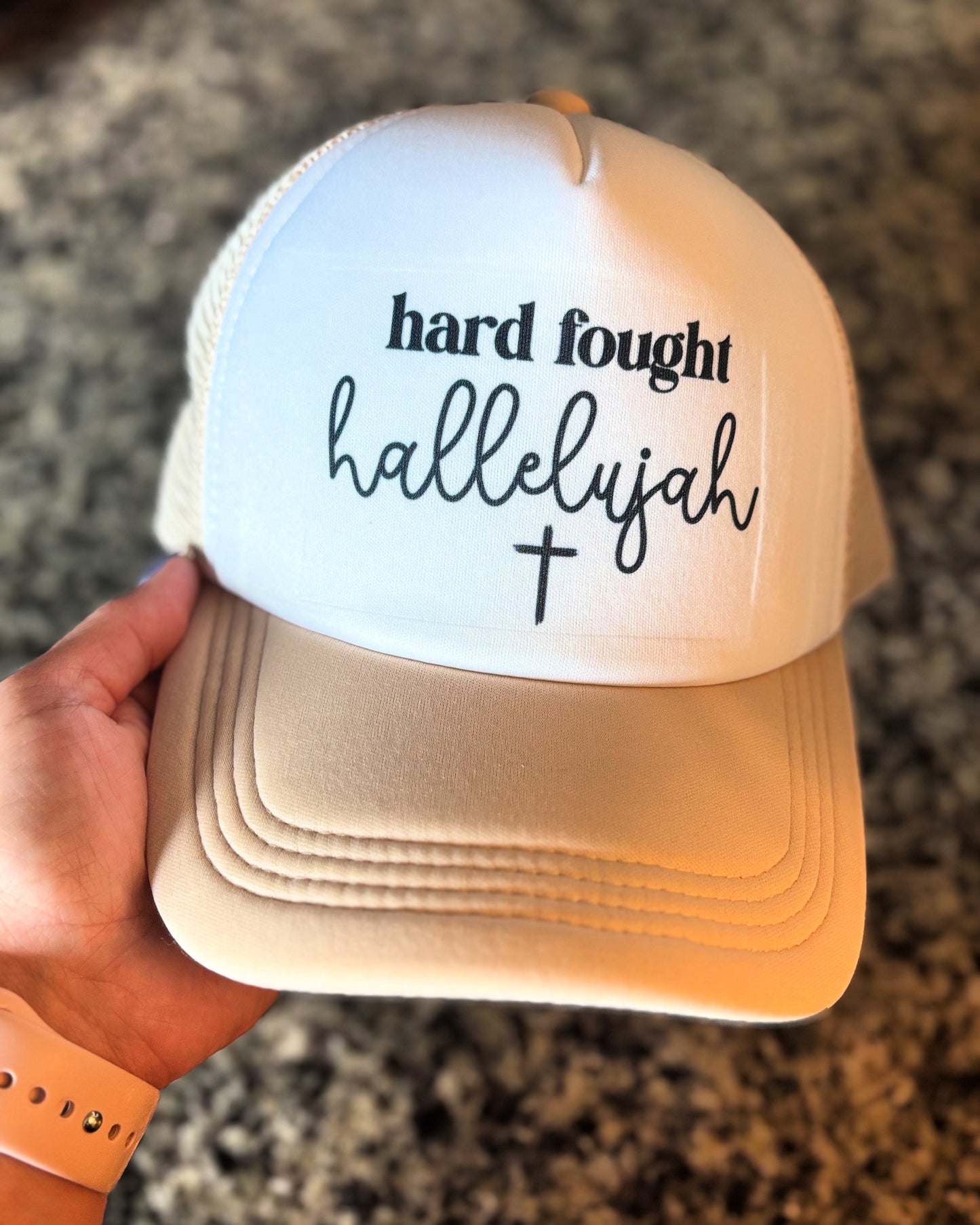 Hard Fought Hallelujah | Trucker hat | Gift for Her | Faith Inspired