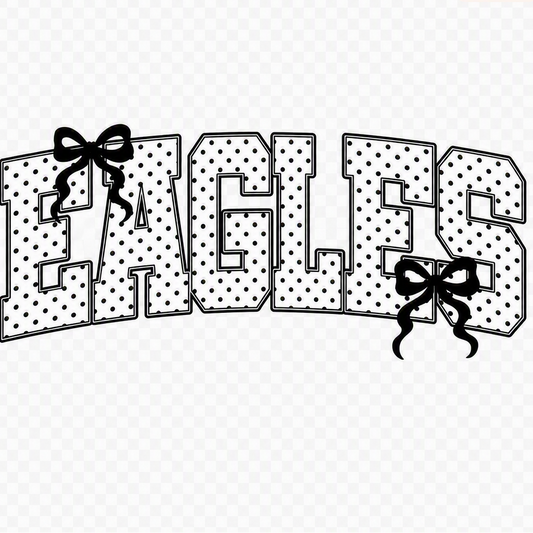 Eagles polka dot bows