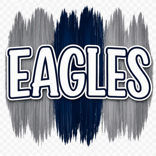 Eagles Blue Gray Paint Strokes