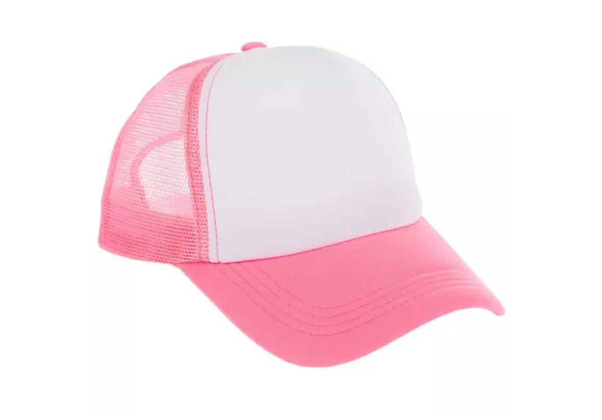Mama Trucker Hat - Sweet Strawberry & Coquette Bow