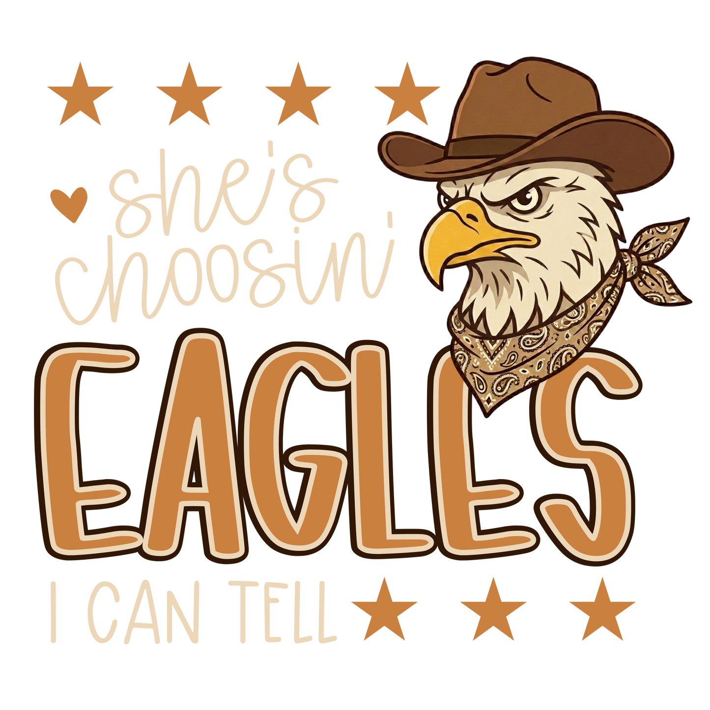 She's choosin' Eagles I can tell