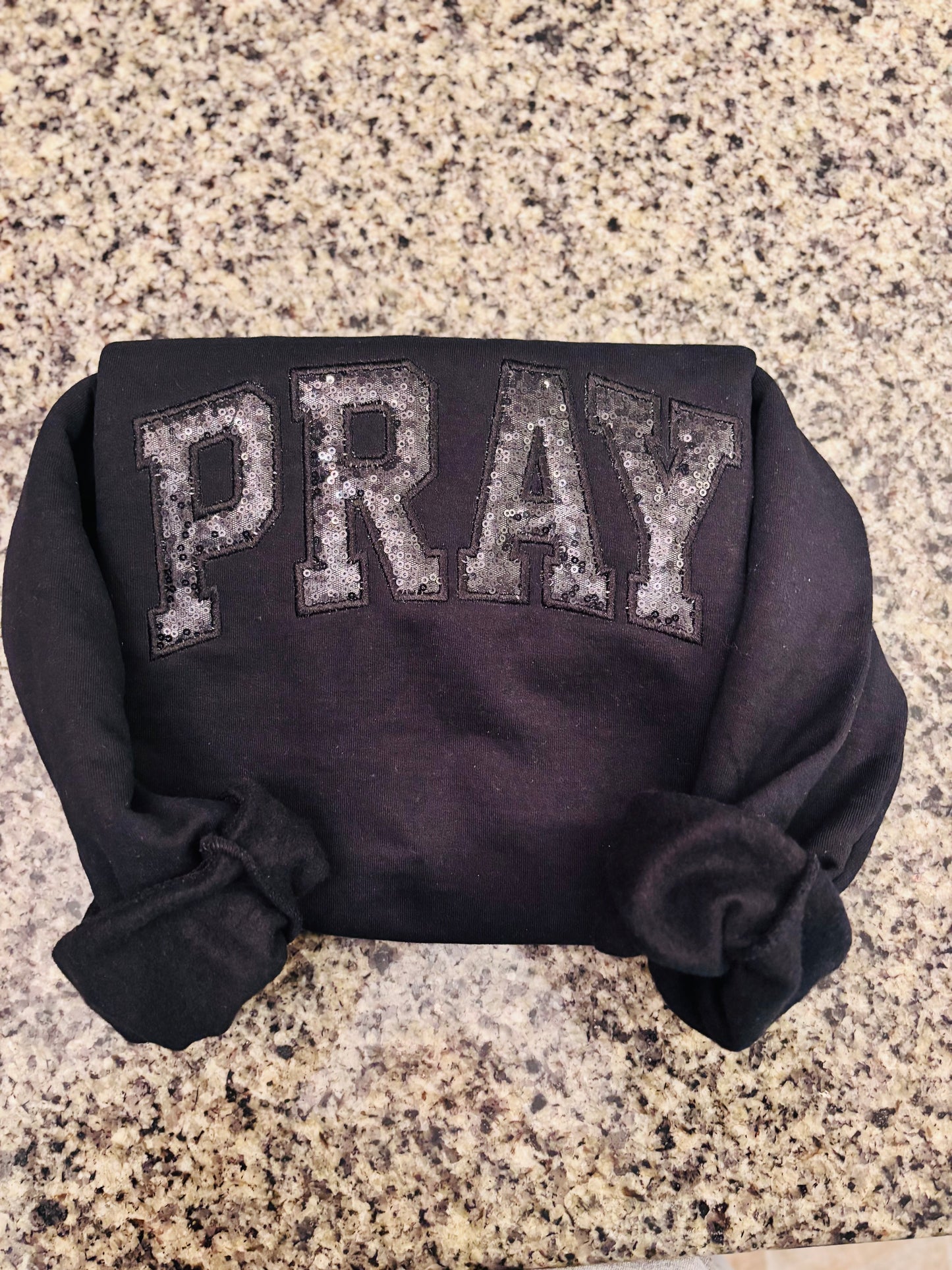 Sequin “PRAY” Cozy Sweatshirt