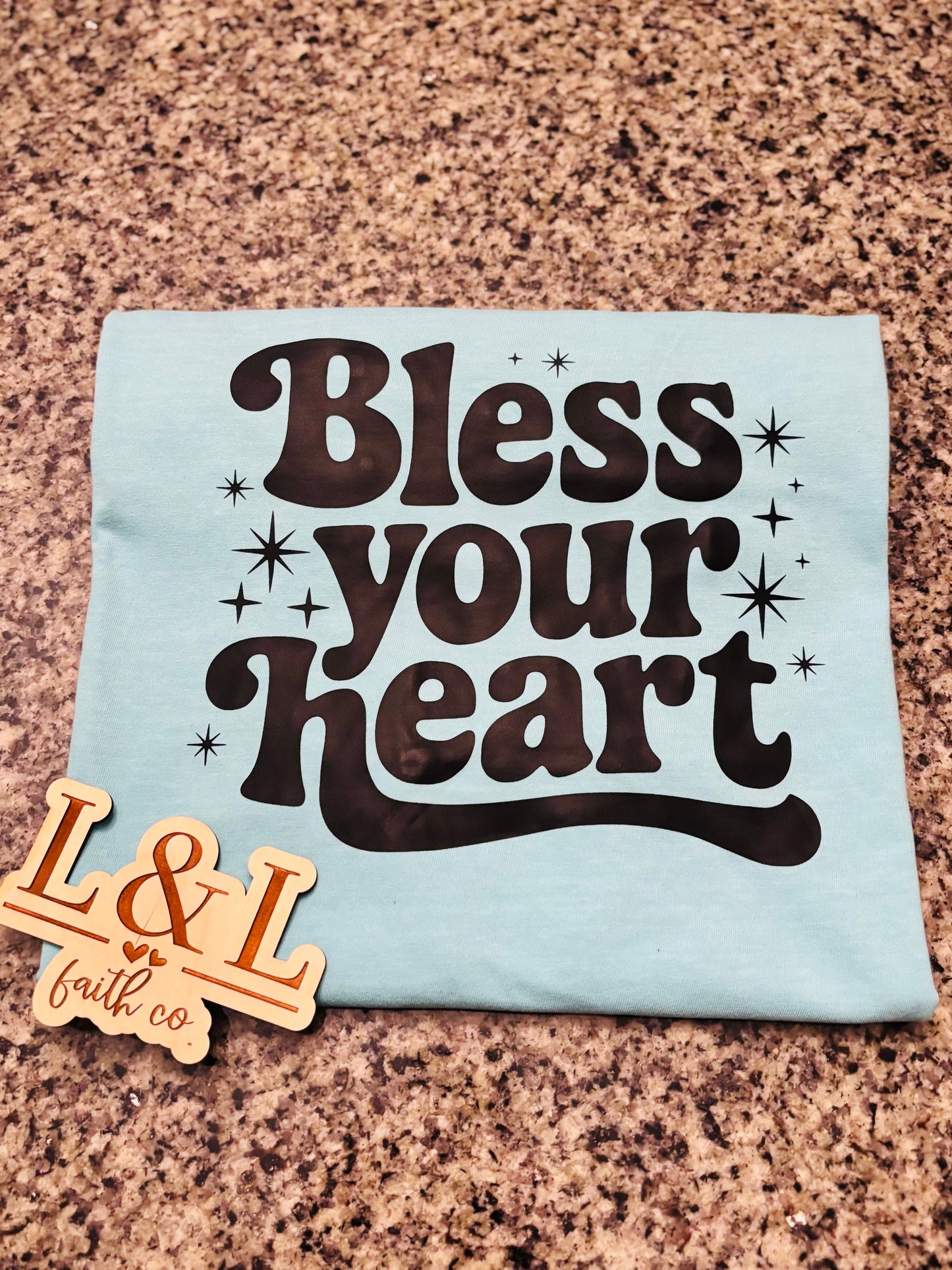 Comfort Colors® “Bless Your Heart” Retro Tee — Black Lettering