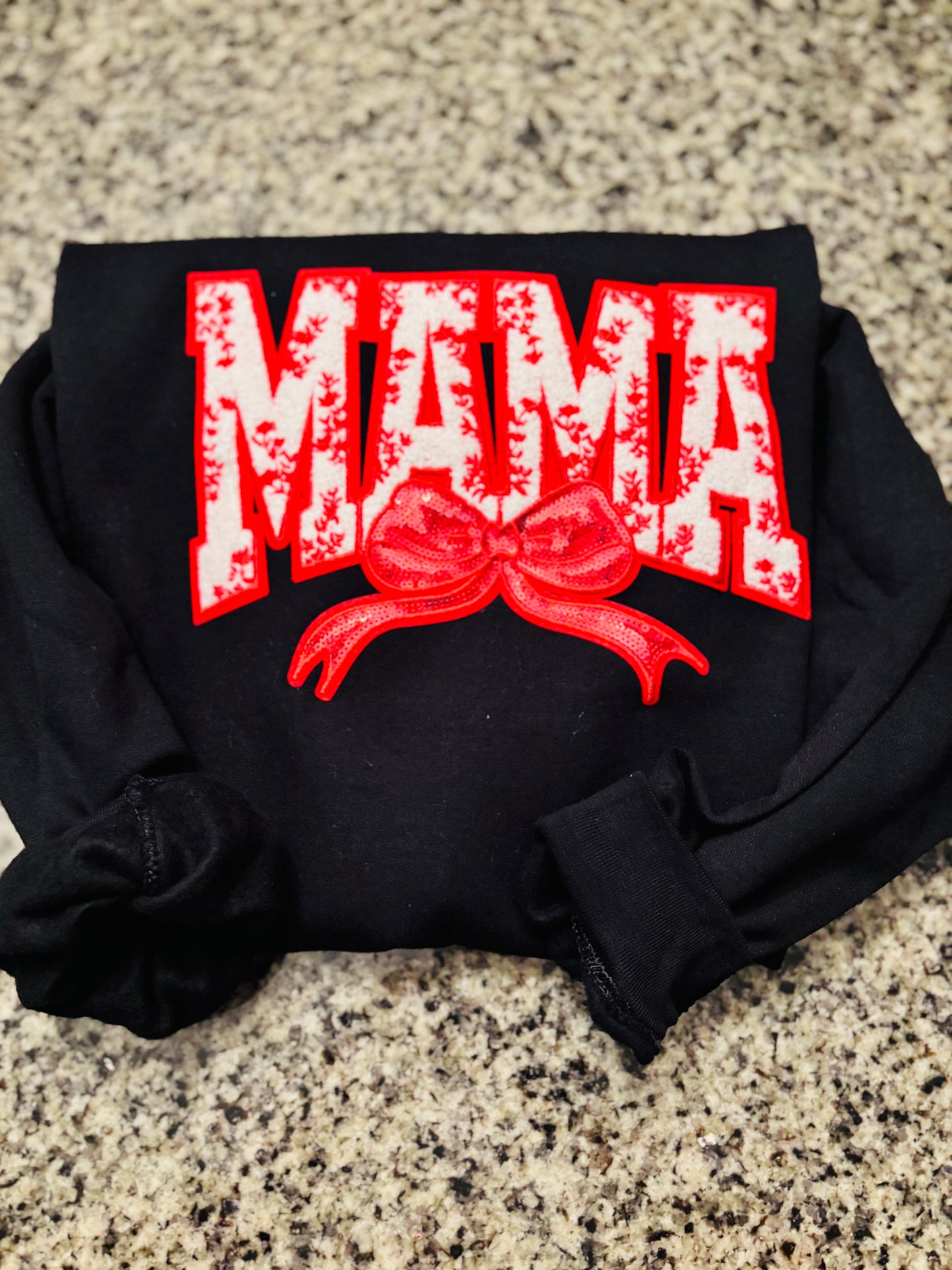 “MAMA” Chenille Patch Sweatshirt