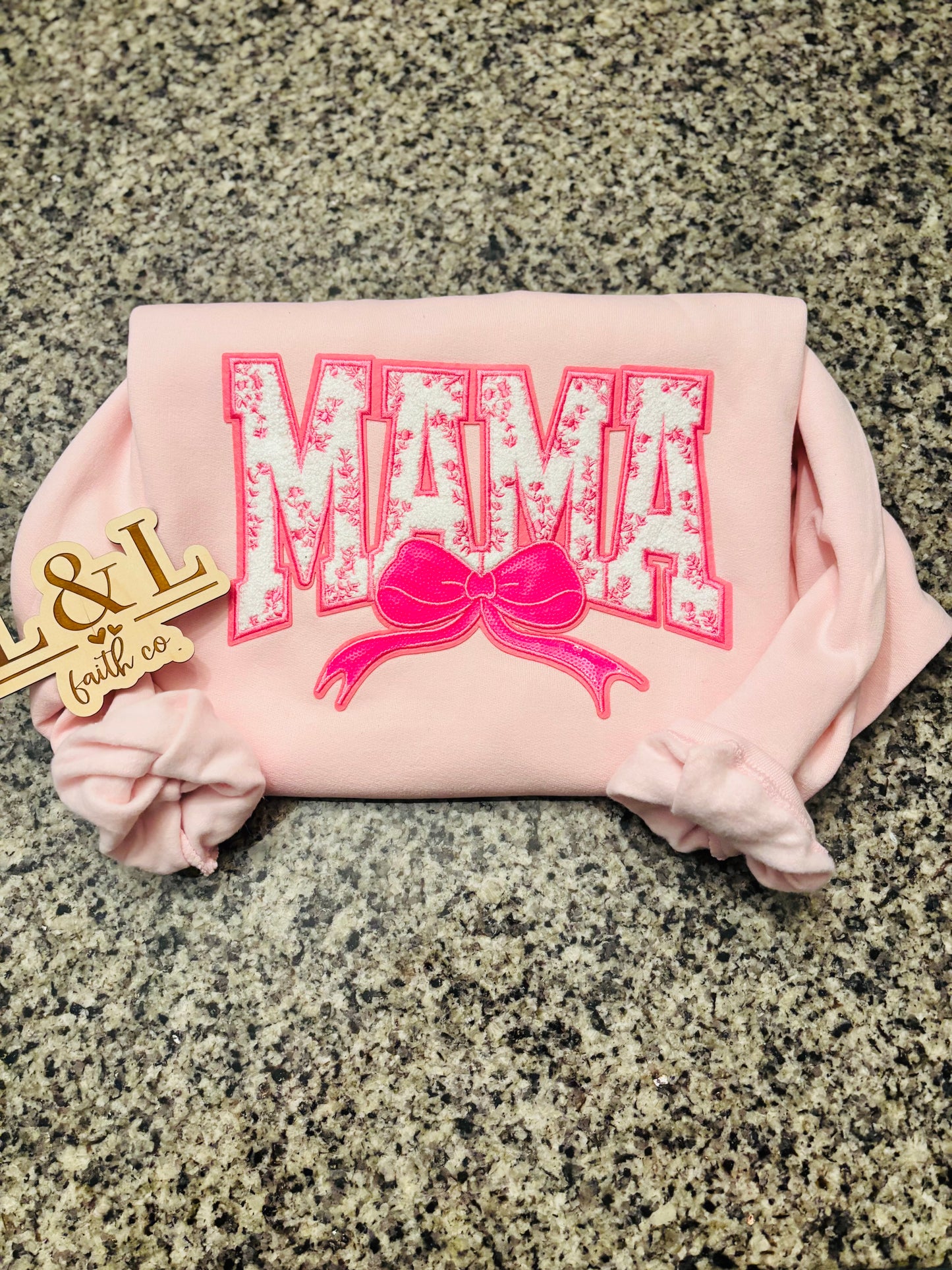 “MAMA” Chenille Patch Sweatshirt