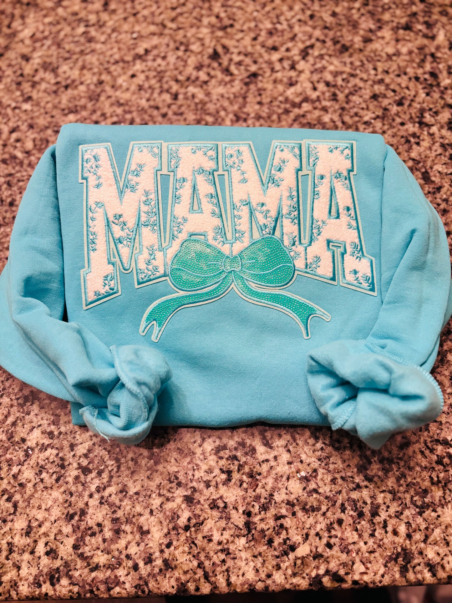 “MAMA” Chenille Patch Sweatshirt