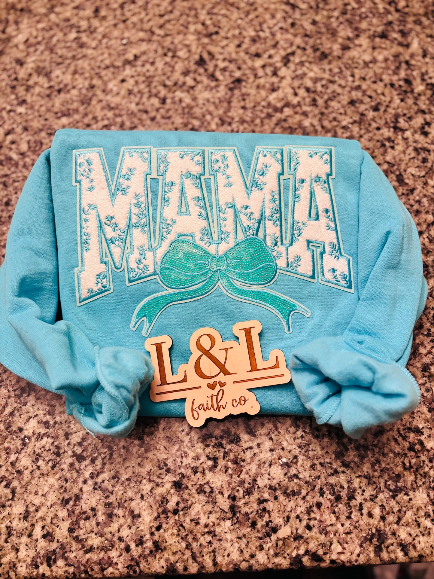 “MAMA” Chenille Patch Sweatshirt