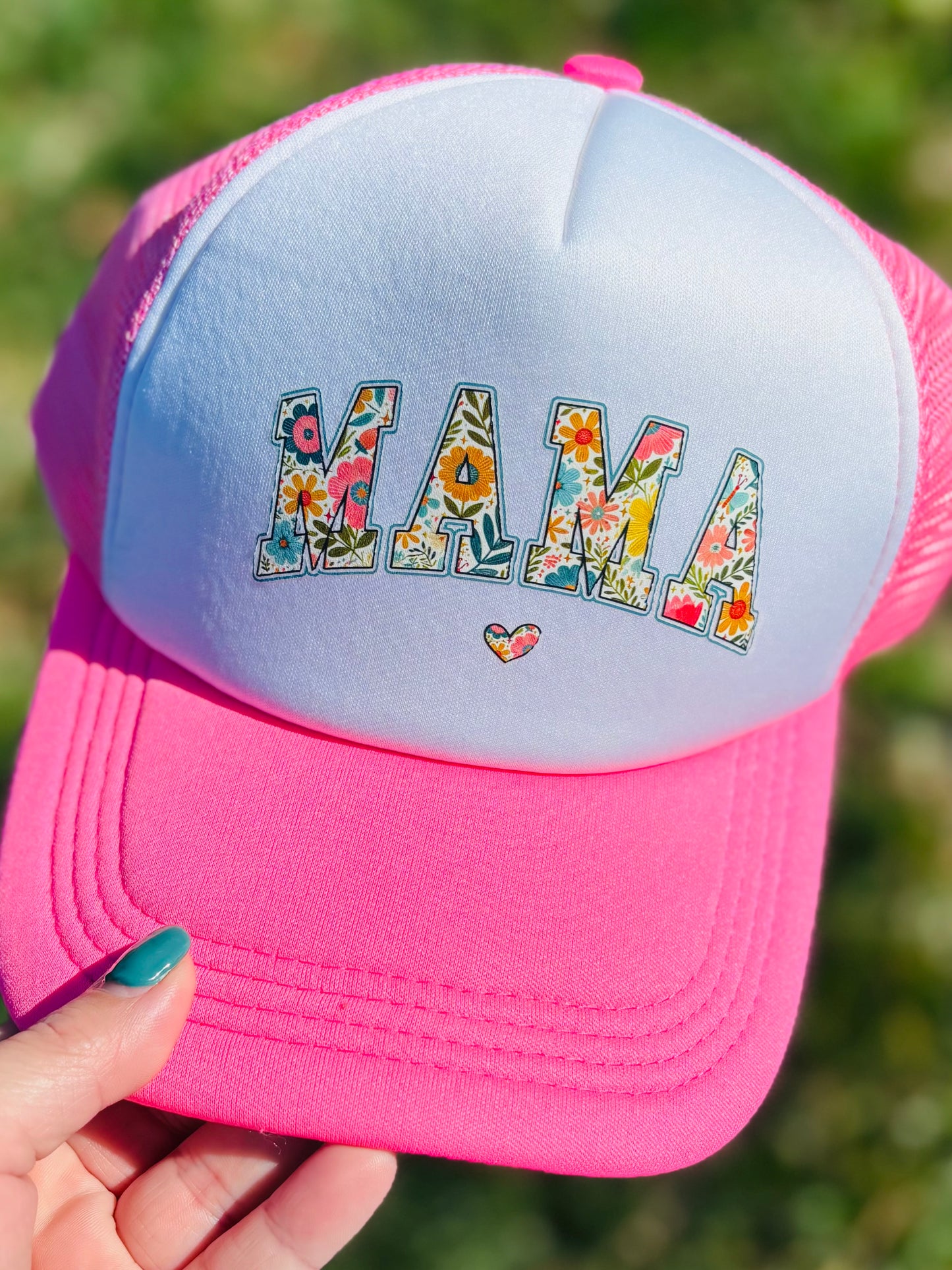 Mama Floral Trucker Hat