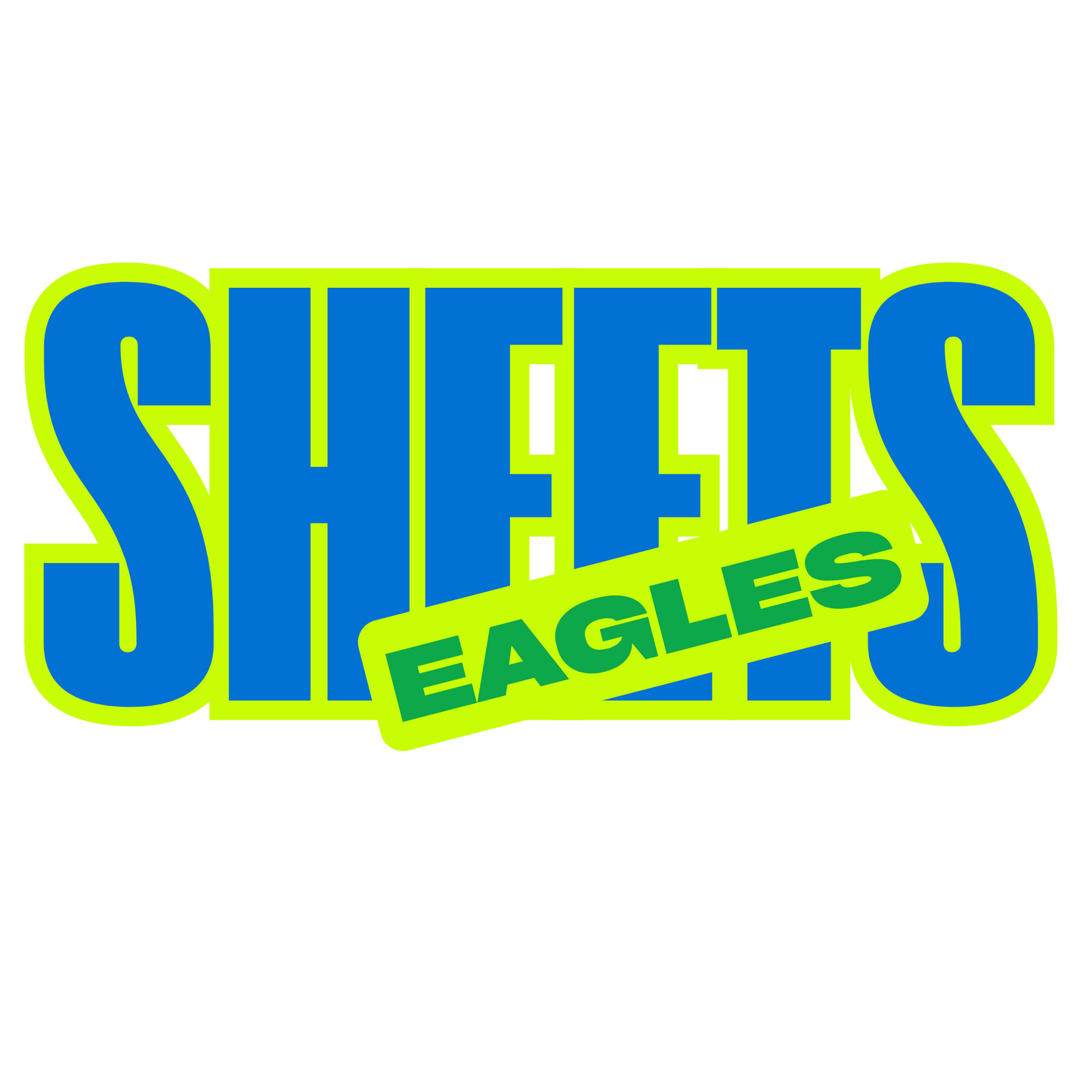 Sheets Eagles Neon Green