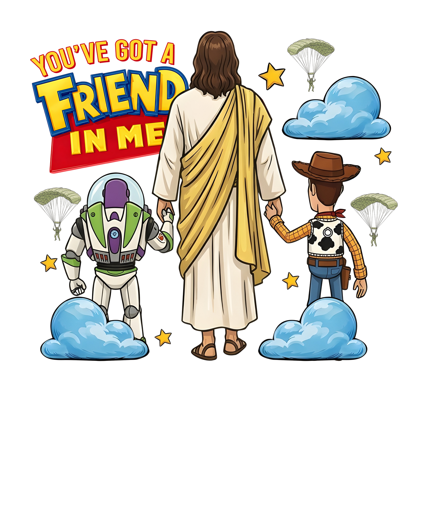 "You've Got a Friend in Me" Jesus, Woody, and Buzz Lightyear Kids