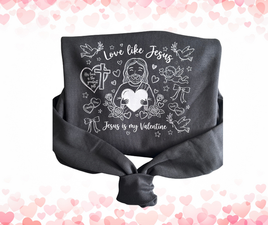 Love Like Jesus Light Pink Design – Valentine’s Day Apparel (Copy)